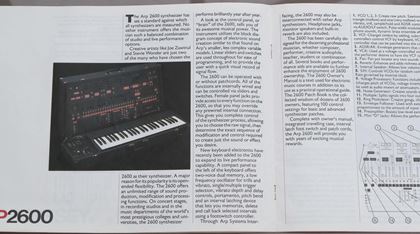 Arp-Original orange/black synth leaflet